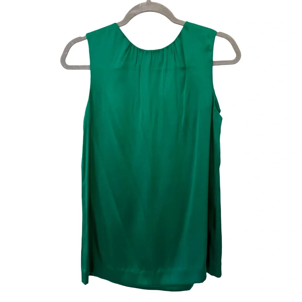 Tory Burch Emerald Green Bow Blouse - Picture 4 of 9